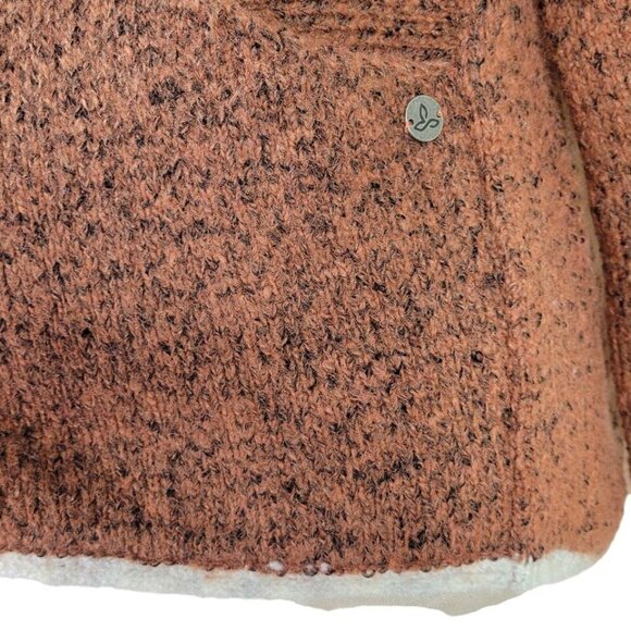 Prana Shine On Sweater Hoodie Size S Kangaroo Pocket Long Sleeve Rust Soft - Picture 6 of 12